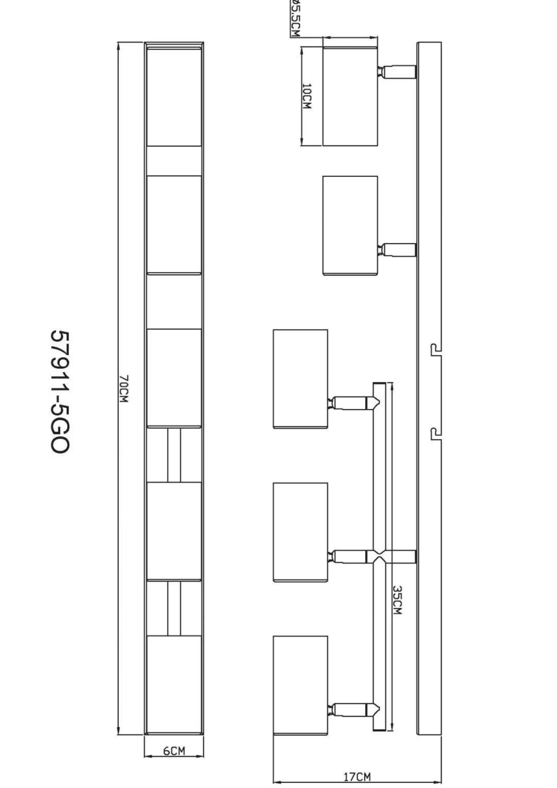 Wand-/Deckenspot ROBBY