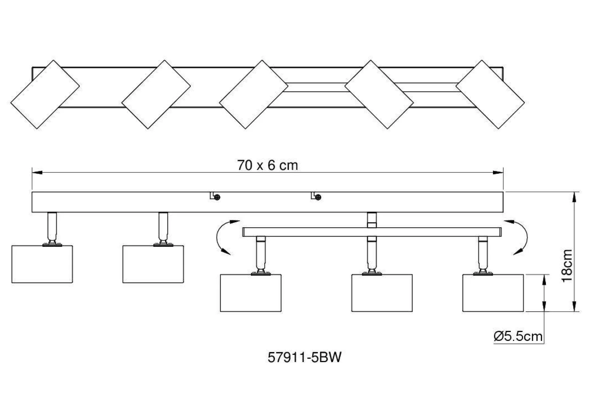 Wand-/Deckenspot ROBBY