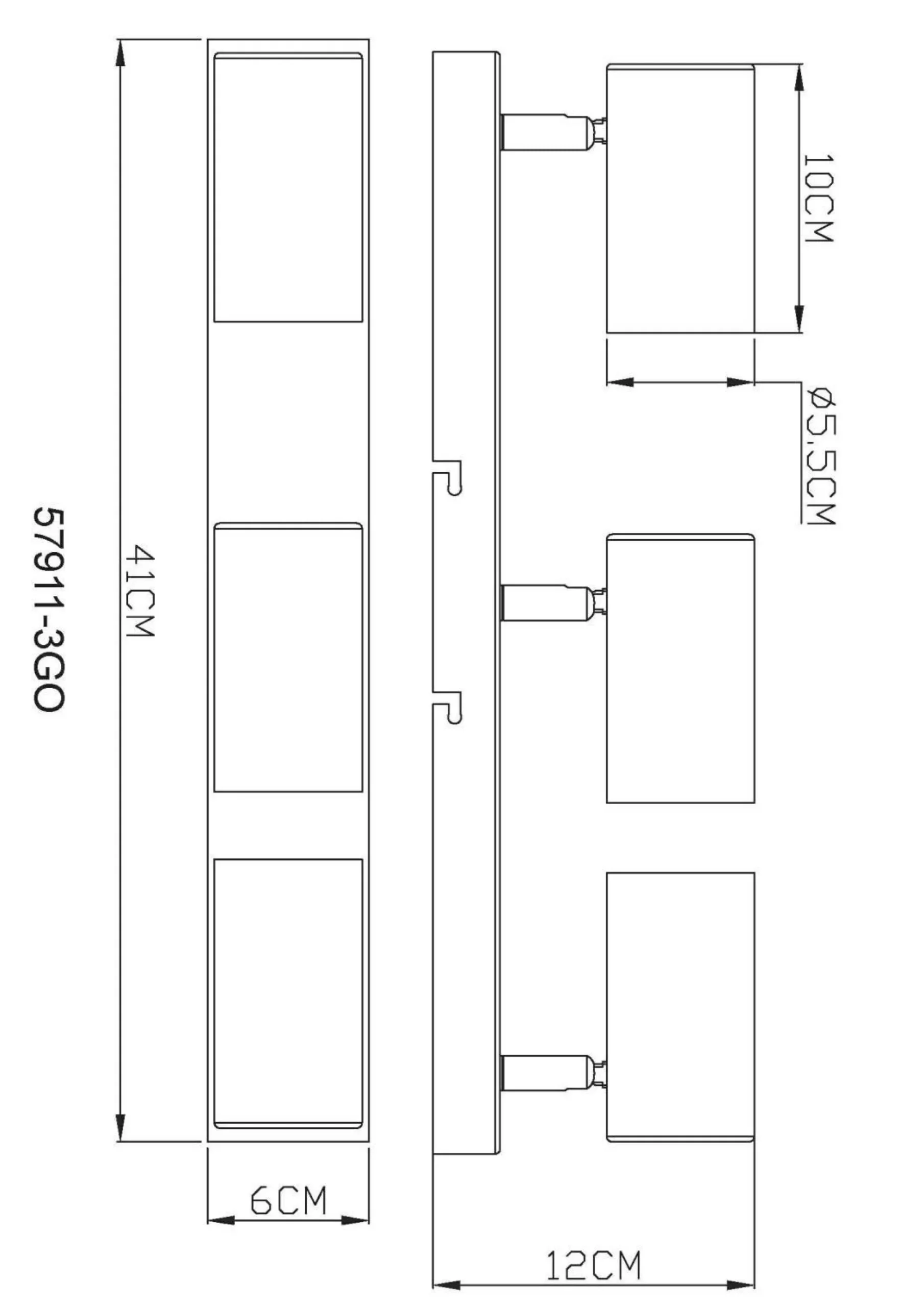 Wand-/Deckenspot ROBBY