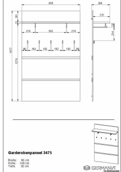 Wandgarderobe HARPER GENT