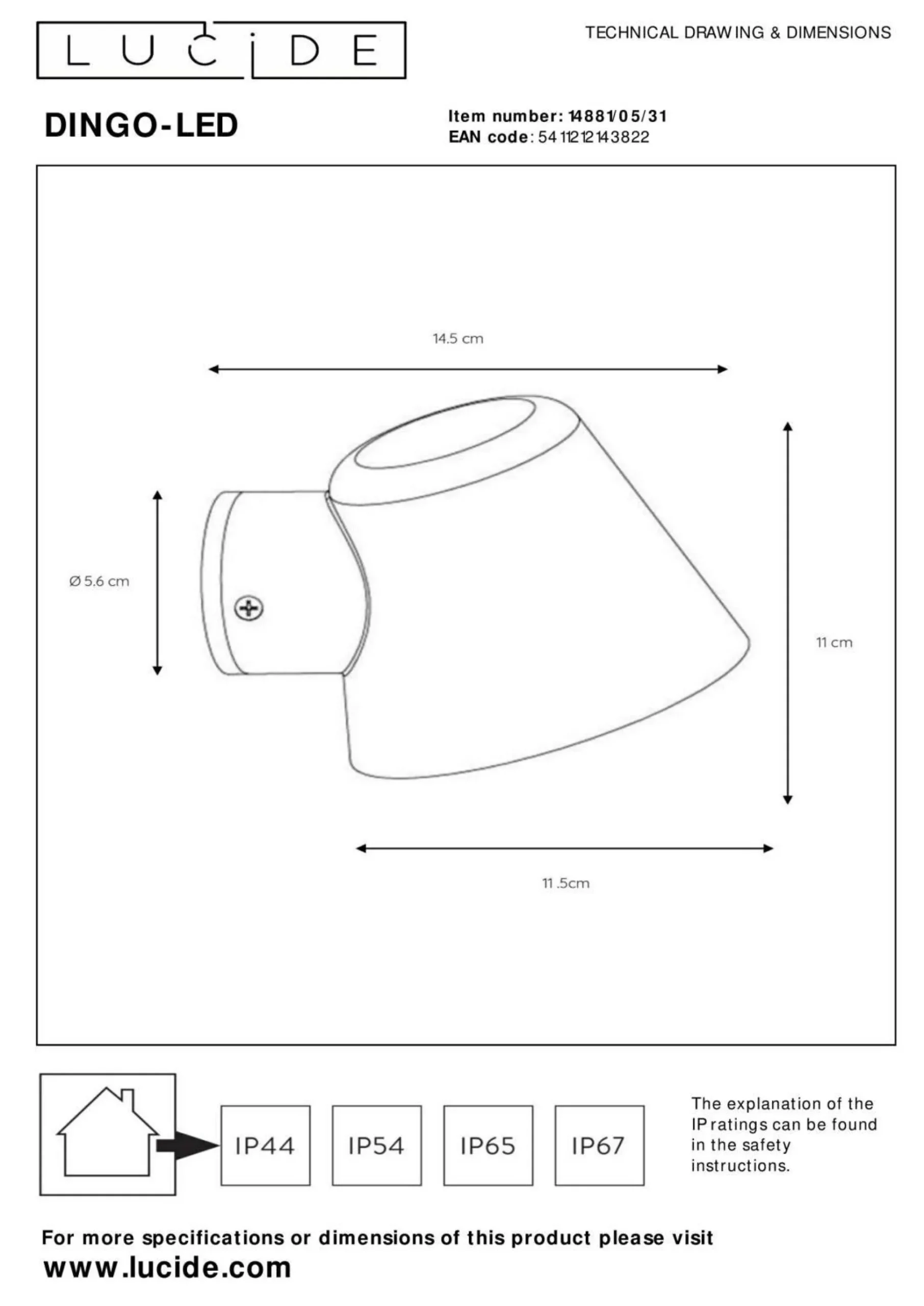 Wandleuchte DINGO-LED