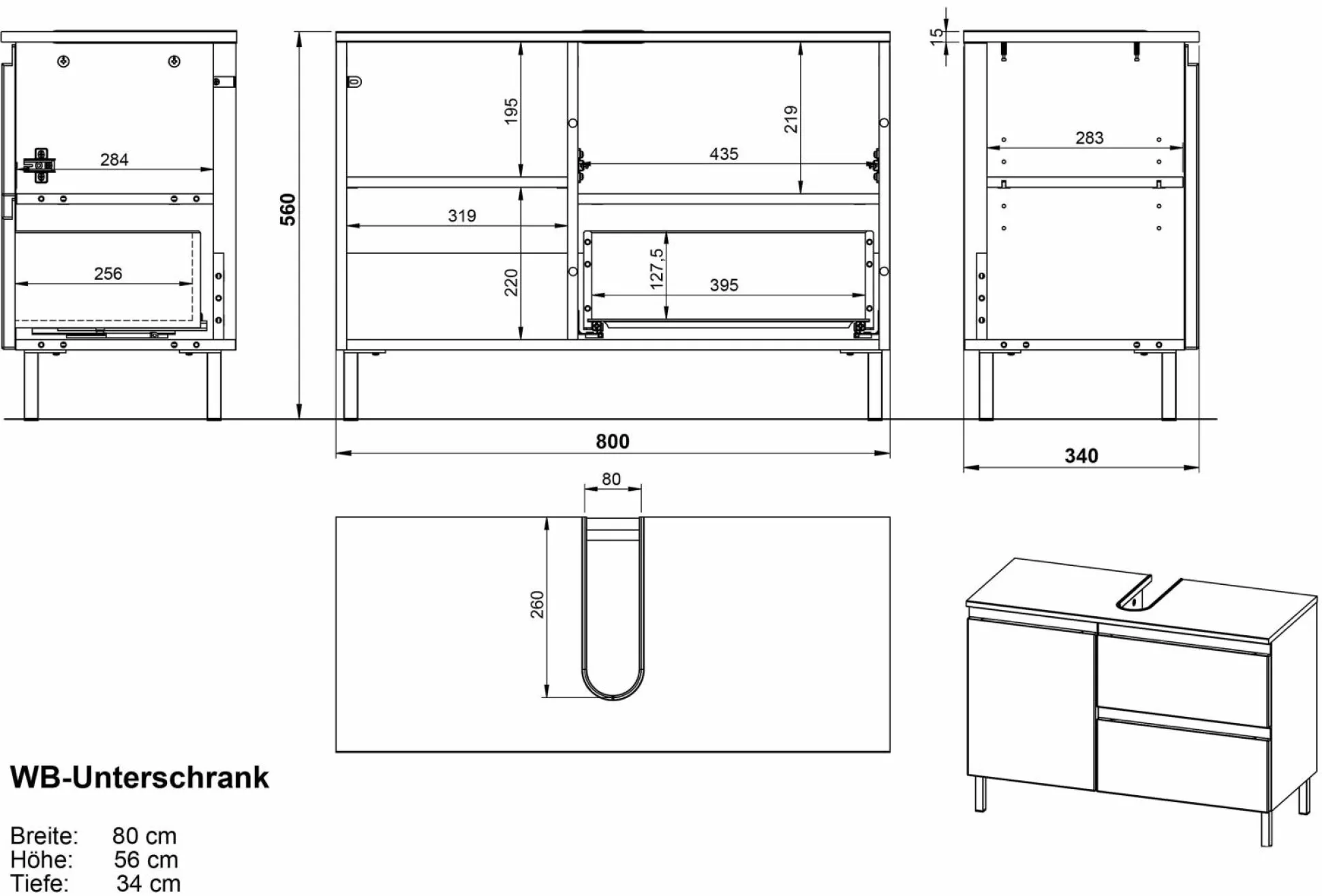 Waschbeckenunterschrank