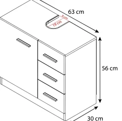 Waschbeckenunterschrank ZALO