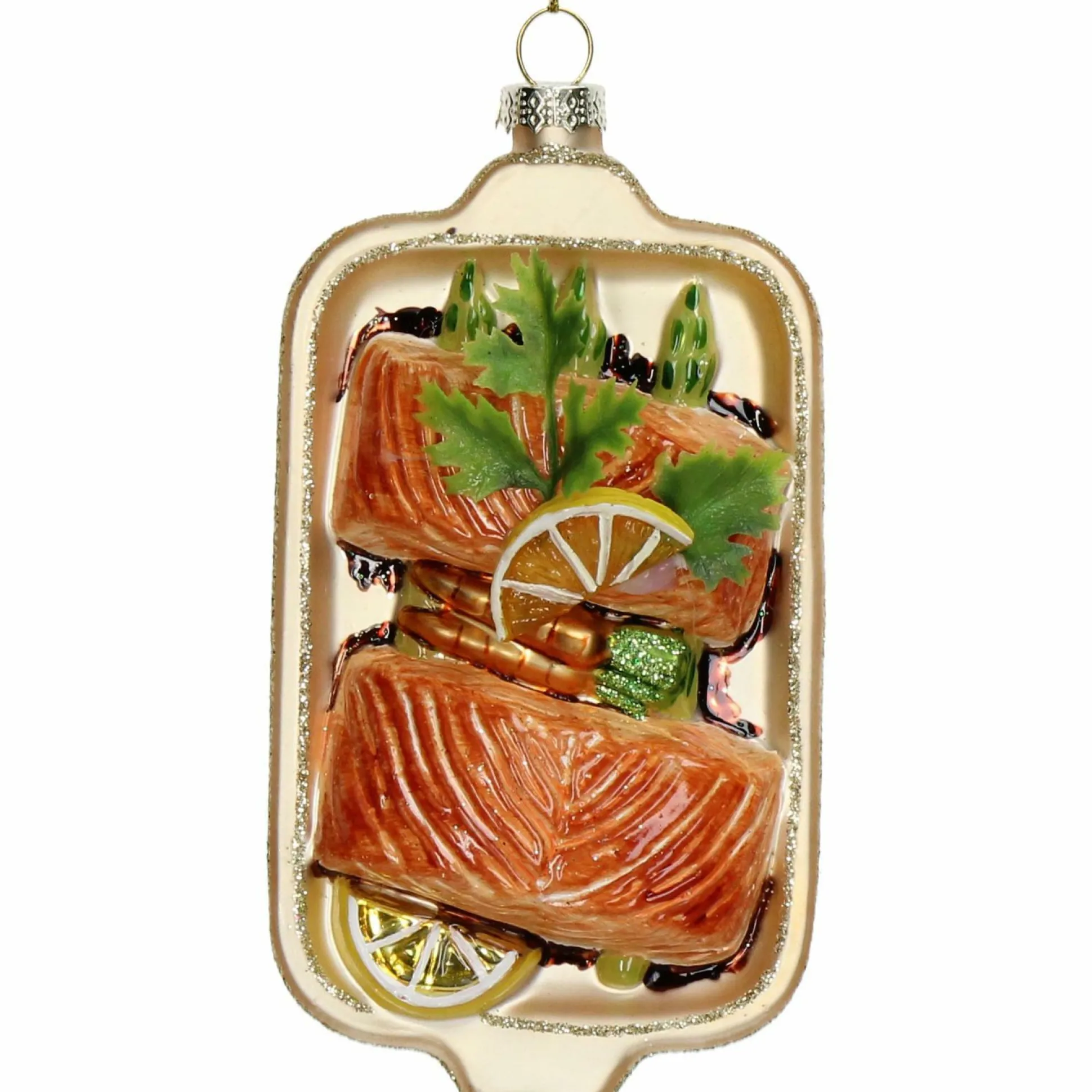 Weihnachtskugel LACHSPLATTE