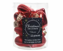 Weihnachtskugel-Box Herzen WEIHNACHTSROT